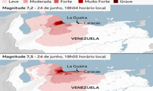 Terremotos na Venezuela são sentidos em Roraima; moradores relatam tremores no estado