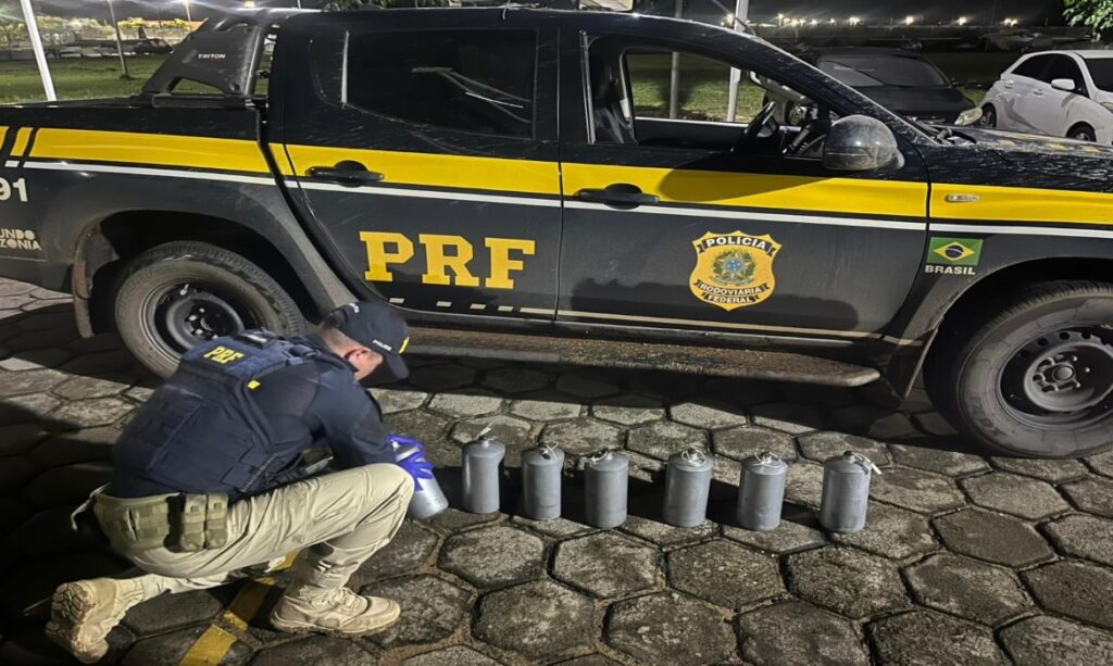PRF apreende 253 kg de mercúrio em Roraima e soma 1,08 tonelada no ano