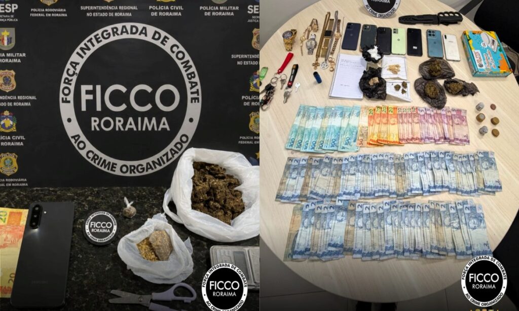 Ação contra tráfico resulta em prisões e apreensões em Rorainópolis e São João da Baliza